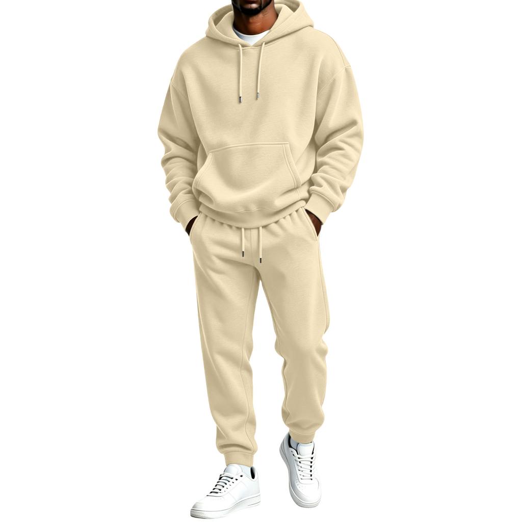 Herren Kapuzenpullover und Jogginghose 2-teiliges Set Lässiges Outfit