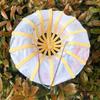 Foldable Fan Sun Hats Wide Brim Bamboo Sunscreen Cap Women Sunhat Folding Fan Hat  Summer