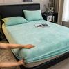 Thickened Milk Fleece Mattress, Fleece Thermal Flannel Mattress Protective Cover, Student Dormitory Bed Sheet Three-Piece Set