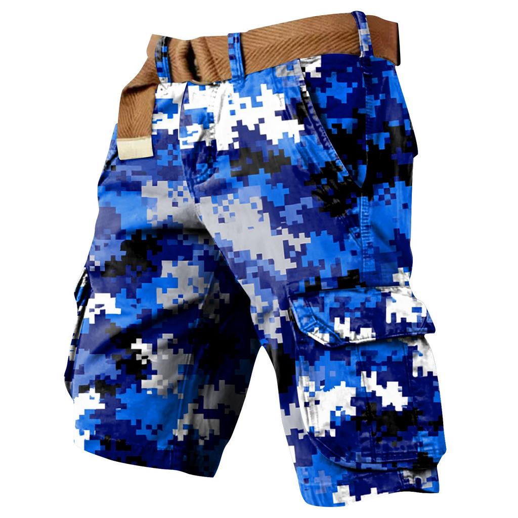 Męskie szorty robocze z nadrukiem na Dzień Niepodległości i wieloma kieszeniami