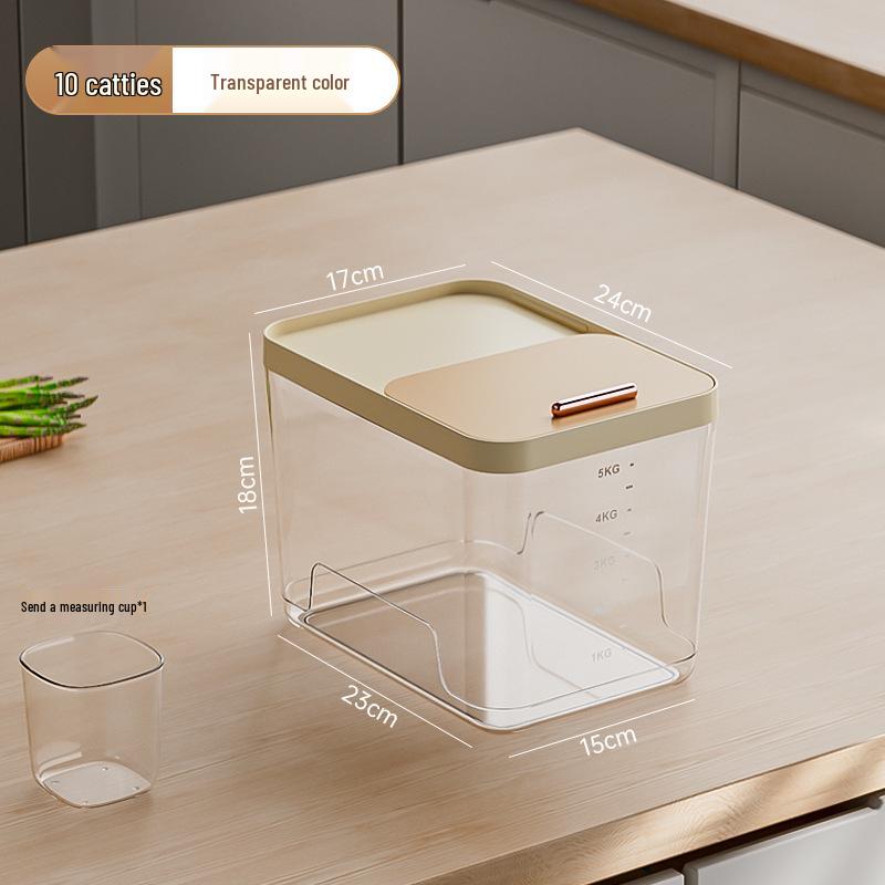 

Большой контейнер для хранения риса из пищевого пластика, утолщенный контейнер с выдвижной крышкой для риса и муки