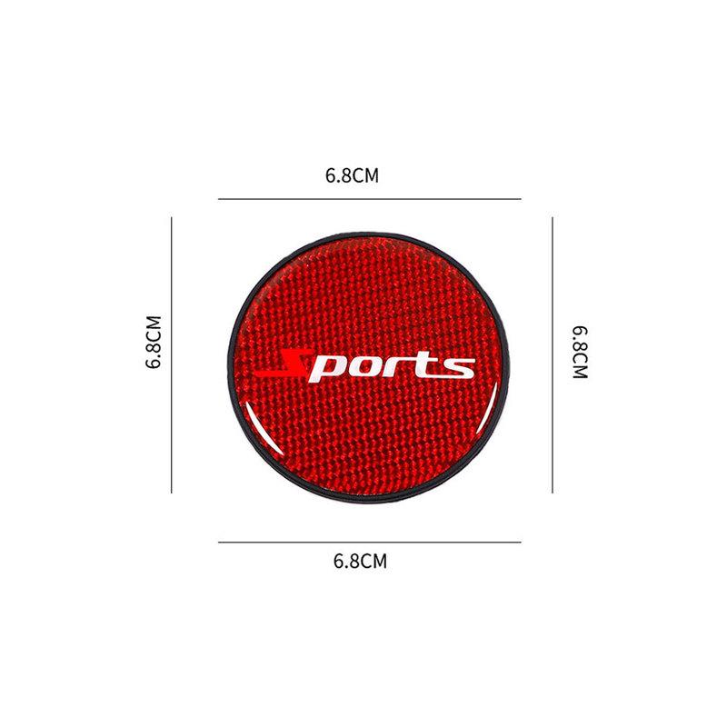 2pcs Carbon Fiber Car Decoration Coaster Universal Car Cup Holder Pad Car Water Cup Slot Non-Slip Mat Auto Interior Accessories