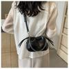 IELGY All-Match Bucket Bag Niche Design Chain Cross-Body Pleated Bag