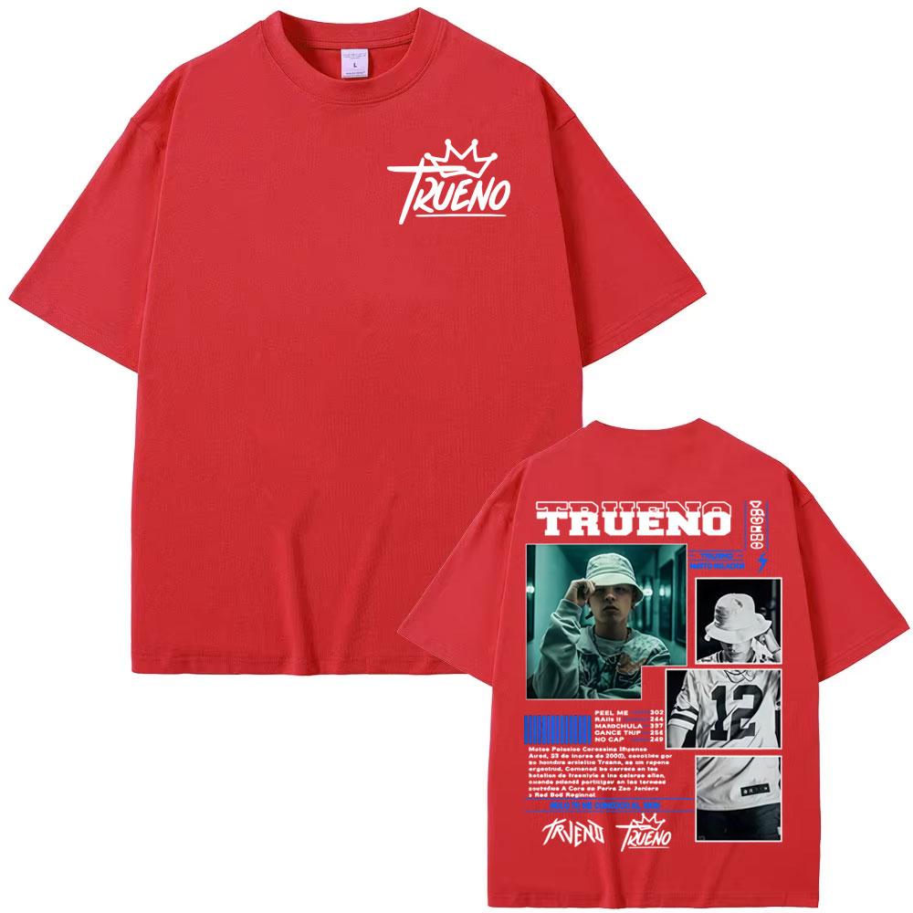 Rapper Trueno Album 2025 Tour Merch T Shirts Unisexs Women Fashion Hip Hop Pop Music Tshirt Summer Tops ONeck T Shirt Streetwear