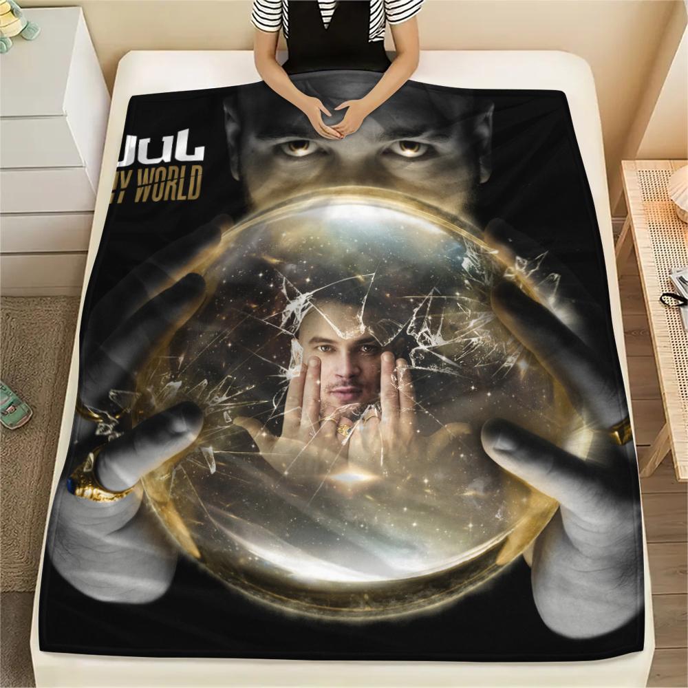 1PC JuL C'est Pas Des Lol Print Flannel Blanket, High quality All Seasons, Home Decor, Warmth and Comfort, Perfect for Christmas Gifts