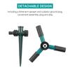 360 Degree Rotating Sprinkler, 3   Arms with 12 Spray Nozzles and Plastic Ground Plug, for Garden Lawn Yard Irrigation Watering