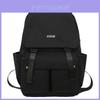 Student Backpack For Girls And Boys With Solid Color Letter Decoration For Daily Use
