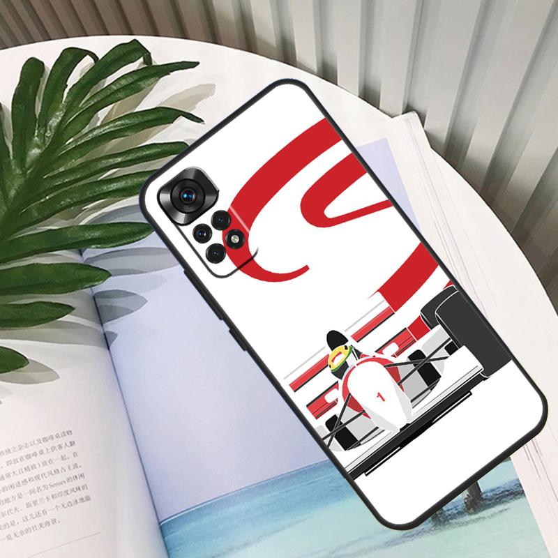 Racing Ayrton Senna Cover For Xiaomi Redmi Note 11 12 10 9 8 Pro Note 11S 10S 9S Redmi 10C 10A 9C 12C Back Case