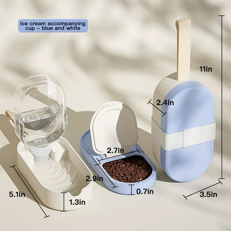 Two-in-one Pet Dogs Out Water Cup Portable For Cats Outdoor Drinking Water Puppy Water Food Water Bottle Pet Supplies