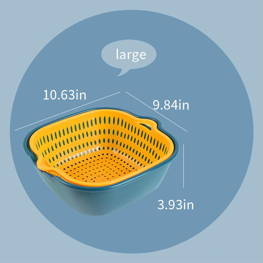 6X Drain Basket Washing Basin Storage Rack On Wheels Large Capacity Convenience Household Accessories Home Supplies