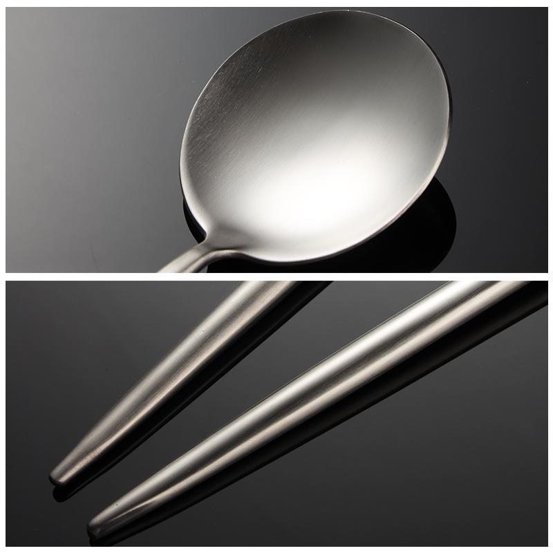430 stainless steel Portuguese extended salad fork and spoon stirring spoon sanding hotel public spoon western tableware