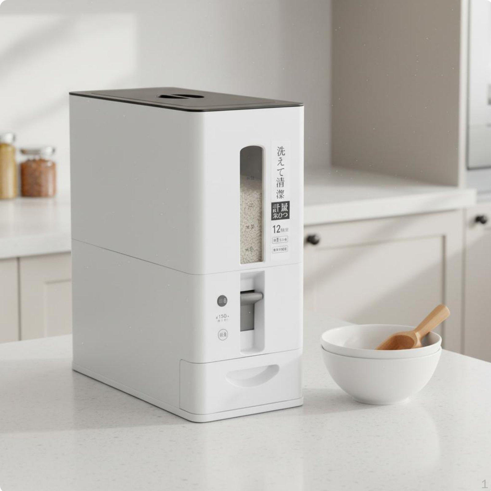 Japanese Design Rice Bin HumidityResistant Automatic
