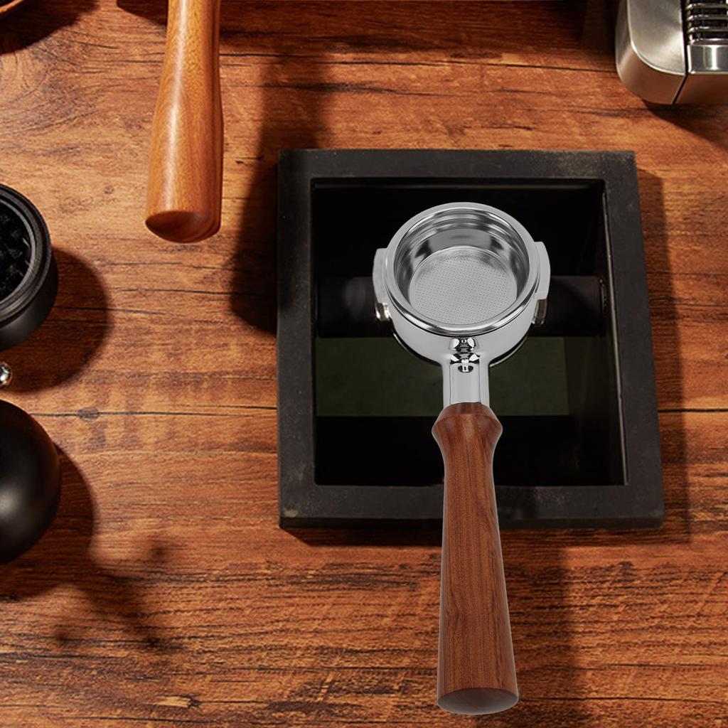 58mm Coffee Bottomless Portafilter for E61 Group Espresso Machine, Wide Compatibility, Observation Design, Aluminum Alloy Material, Easy to Use with I