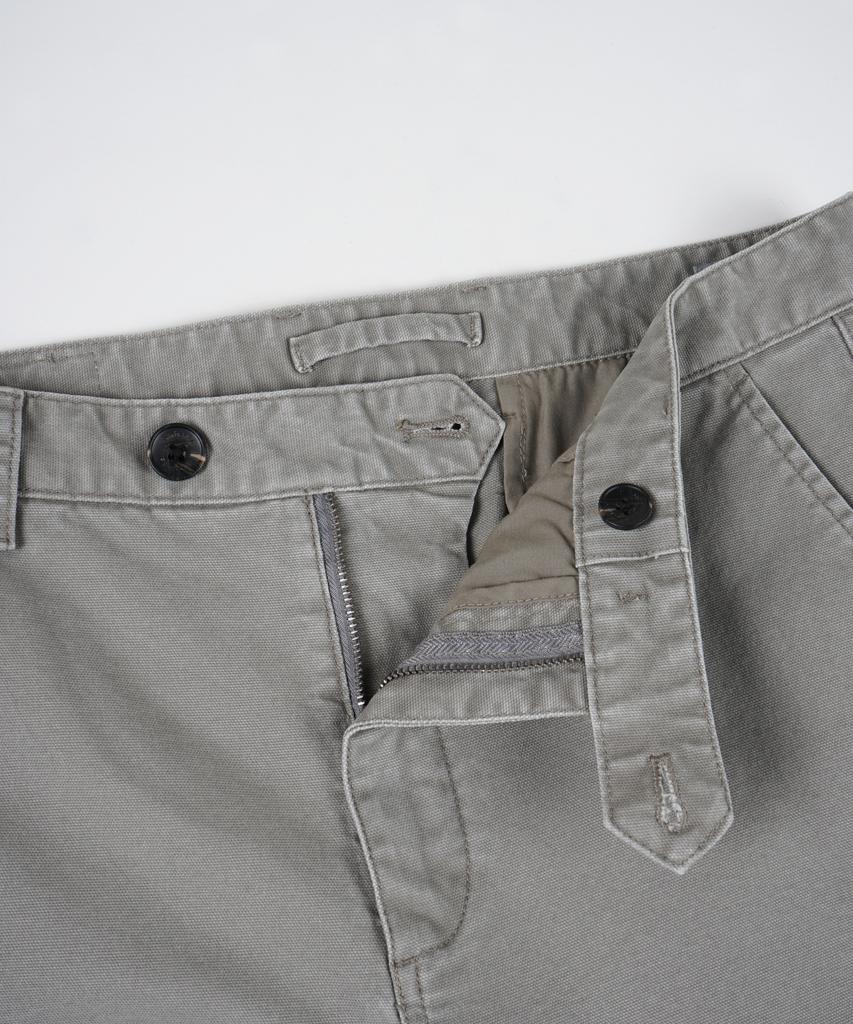 BIRBANTE Garment-Washed Spandex Chino Pants - Greige