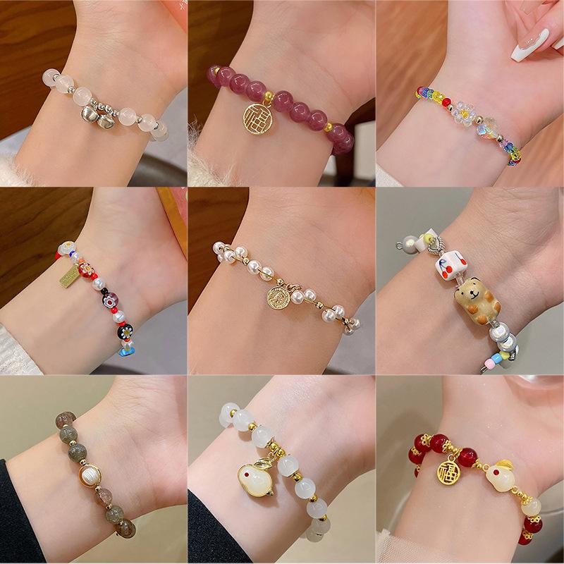 Braccialetto con Perline - Accessorio di Alta Gamma, di Nicchia e Versatile per Uomini e Donne, Caratterizzato da Uno Stile Retrò e Perfetto per le Coppie.
