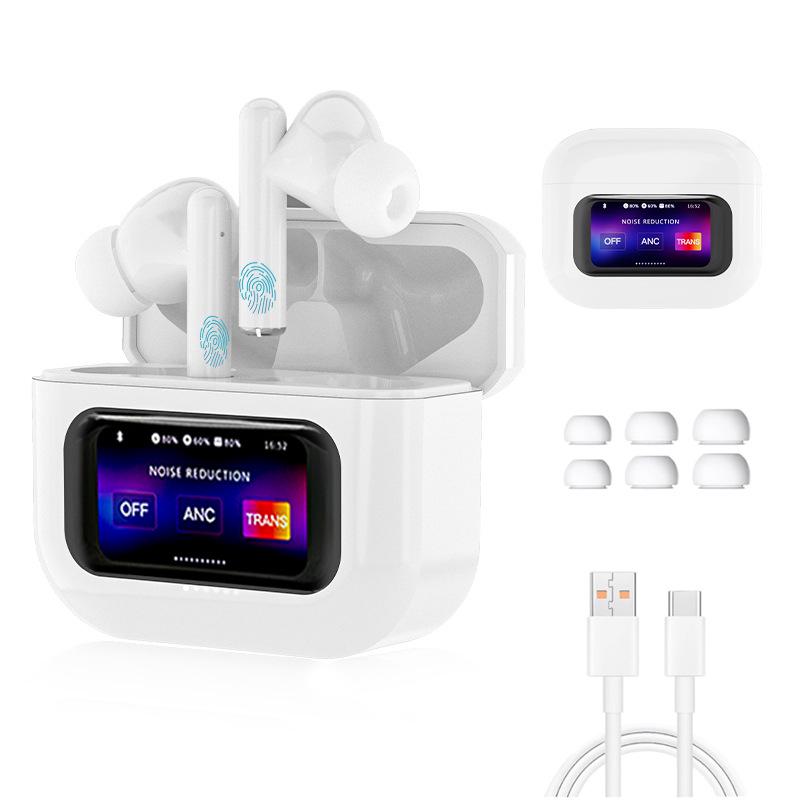 TW549 Bluetooth Earbuds: Ultra-Long Battery, ANC Noise Cancelling, Display Screen, Wireless