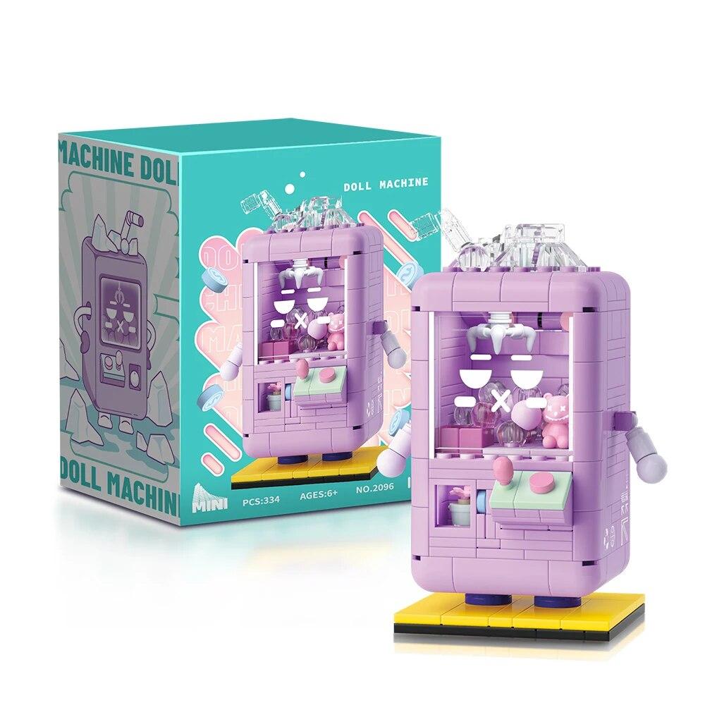 342PCS Taro Püree Bingbing Vergnügungspark Greifautomat Mini Ziegel Bausteine Set mit Zubehör für Erwachsene und Jugendliche mit Box