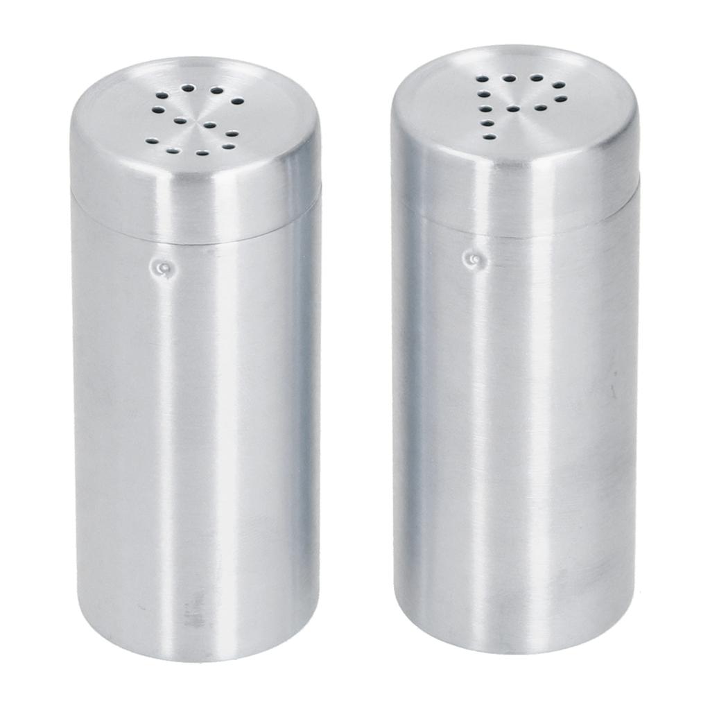 2pcs Spice Jar Stainless Steel Seasoning Bottle Salt And Pepper Shaker Kitchen ToolStainless Steel Color