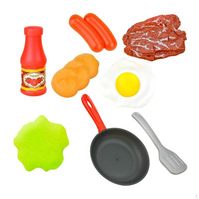 8 Pieces Kids Pretend Play Kitchen Playset Toddlers Cooking Toys for Landscape Decorations