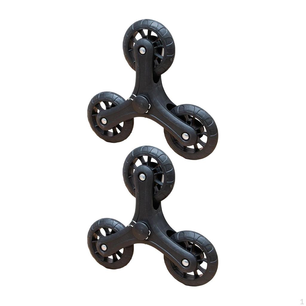 2x Treppensteigräder Einkaufswagenrollen Leichtgängig Leicht zu transportieren