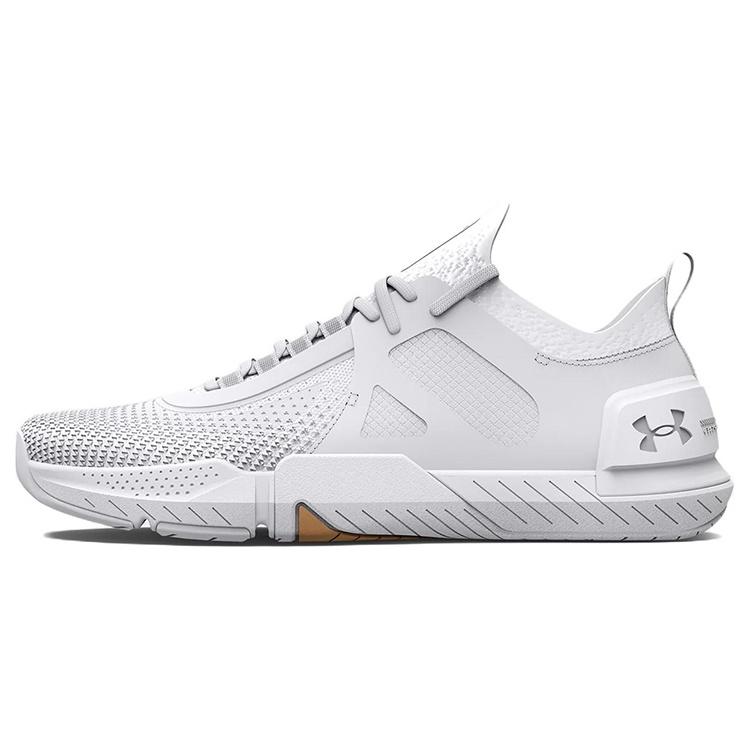 Under Armour TriBase Reign 4  White Metallic Silver  Men s 3025340-100 EU 40.5