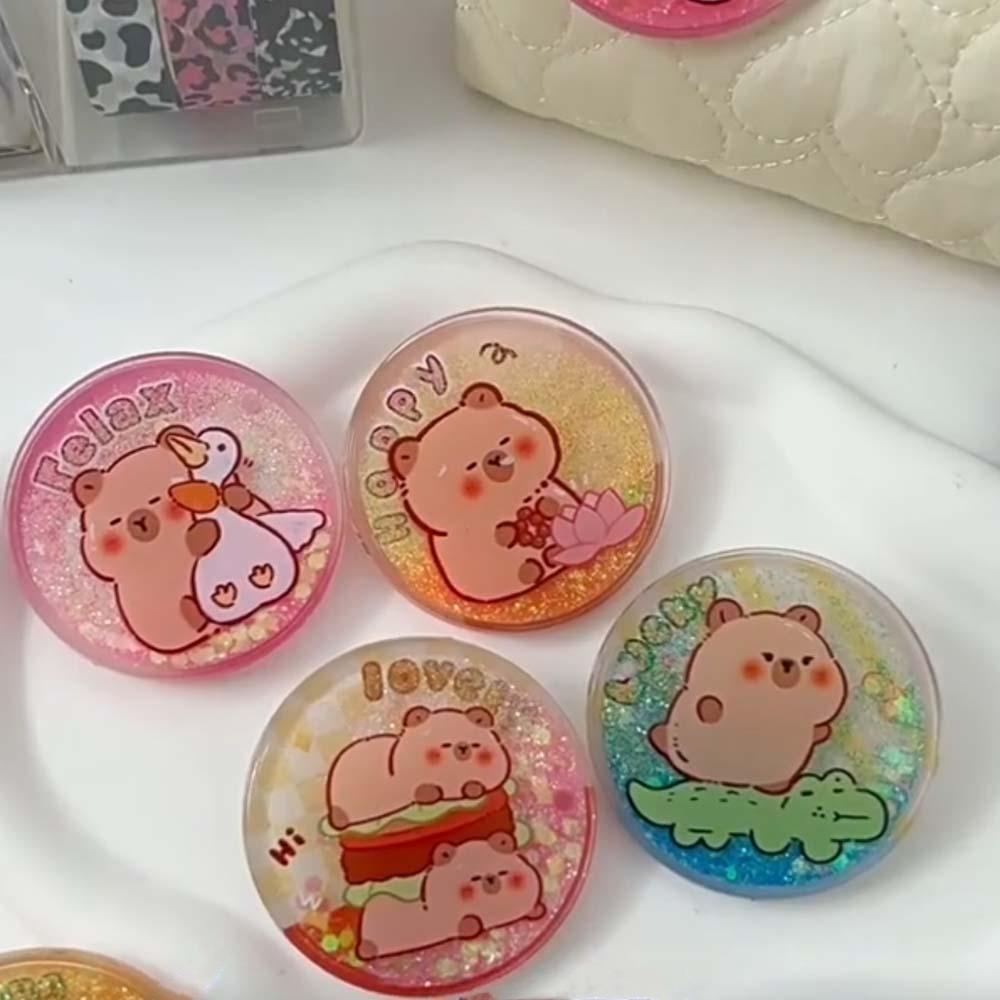 

Plastic Animal Brooch Mental Cartoon Pins Kawaii Capybara Badge Backpack style8