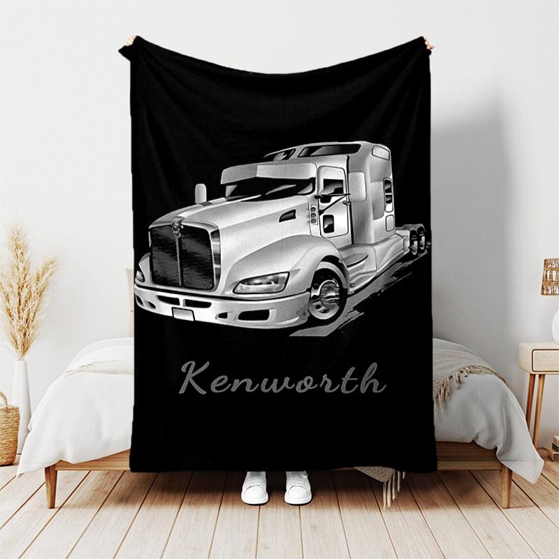 1pc Blanket - Kenworth LOGO Print Design, Lightweight Blanket for Sofa, Bed- Soft &Warm, Gift for All Seasons