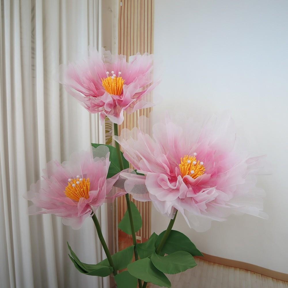 50cm Bujor Artificial Realist Mătase Flori Artificiale Cap de Floare Nou Mare