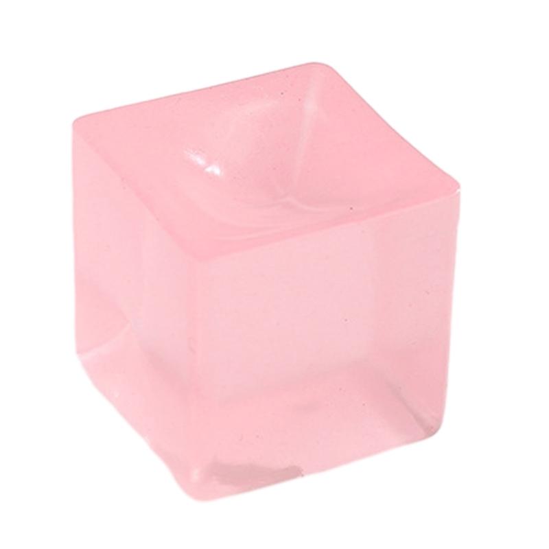 Crystal Unbreakable Ice Cube Figurine Maltose Novelty Gag Table Sensory Toy