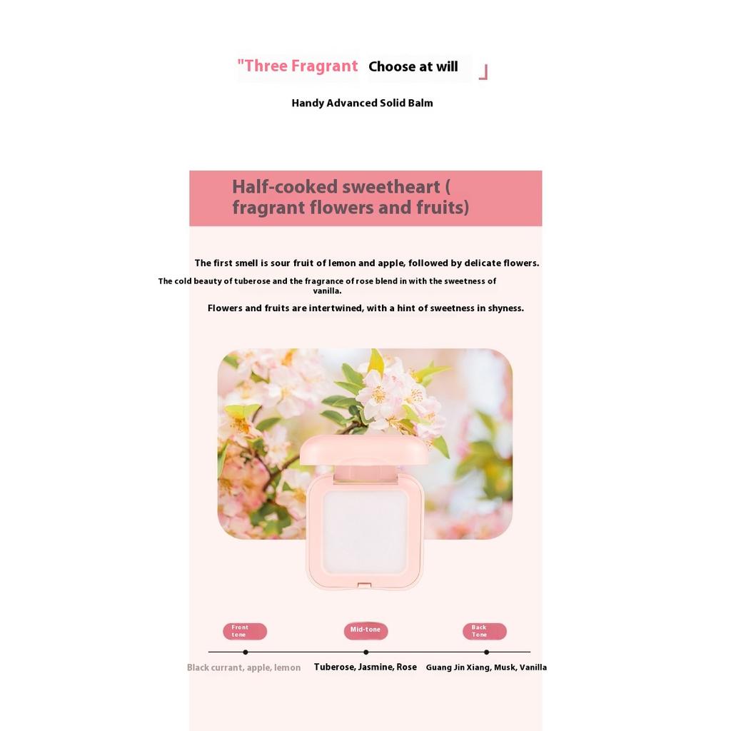 Elegant Solid Perfume The Charming Smell Refreshes The Heart and Exudes Vitality Fragrance Balm