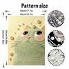 Easy DIY Framed Pearl Bead Painting Kit with Green Cat and Frog 3D Sparkling Canvas Art for Home Decoration Creative Gift Idea Handmade