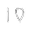 ANIA HAIE Medium Heart Hoop 925 Silver Earrings E064-03H