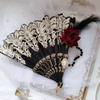 Dance Cosplay Court Lolita Lace Fan Lace Rose Photograph Props Art Craft Gift Hand Held Fans
