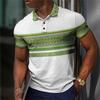 Maglietta polo da uomo a maniche corte stampa 3d top moda poliestere traspirante comoda magliette polo