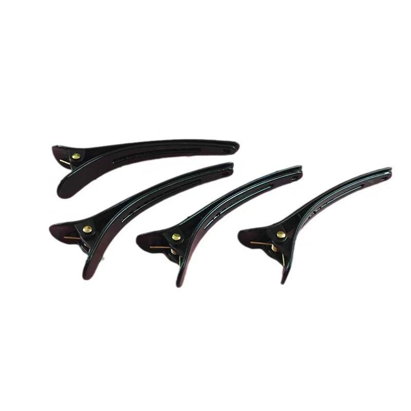 10PCS Professional Hairdressing Salon Hairpins Black Plastic Single Prong DIY Alligator Hair Clip