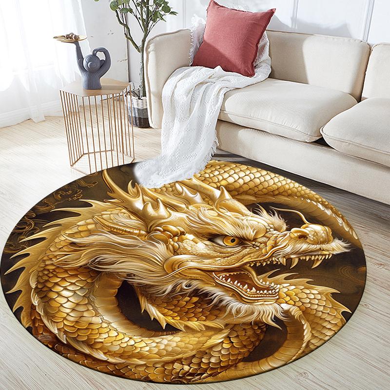 Cartoon Print Round Area Rug,Carpet Rug for Living Room Bedroom Sofa Playroom Decor,Non-slip Floor Mat