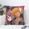 Chainsaw Man Reze Square Pillow Cases Makima Power Aki Denji Cushion Cover Funny Decor Throw Pillow Case Cover for Bed 45*45cm
