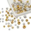 Crystal Rhinestone Metal Space Beads Loose Spacer Beads for Earring Bracelet NecklaceKeychain DIY Jewelry Findings Making Accessories