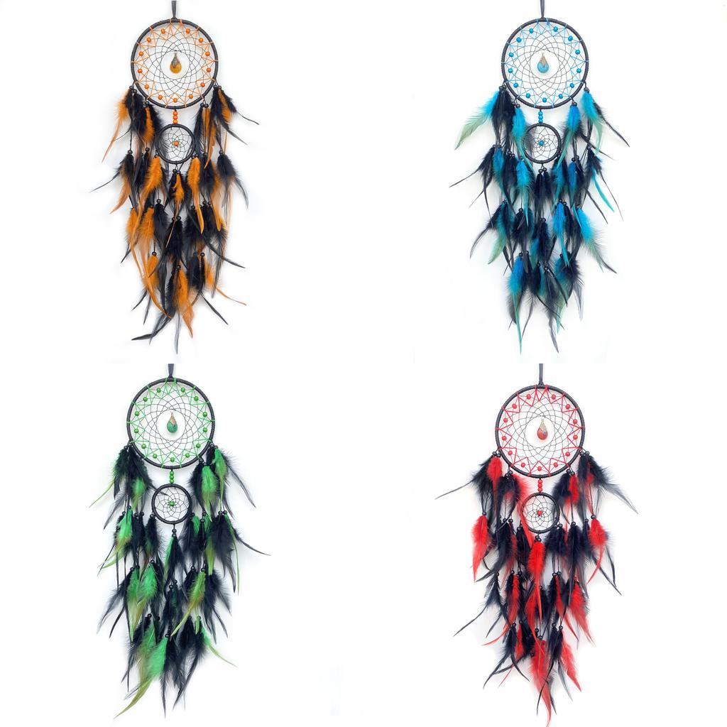 Elegant Feather Dreamcatcher Wall Decor With Handcrafted Weaving For Wedding And Party Gifts