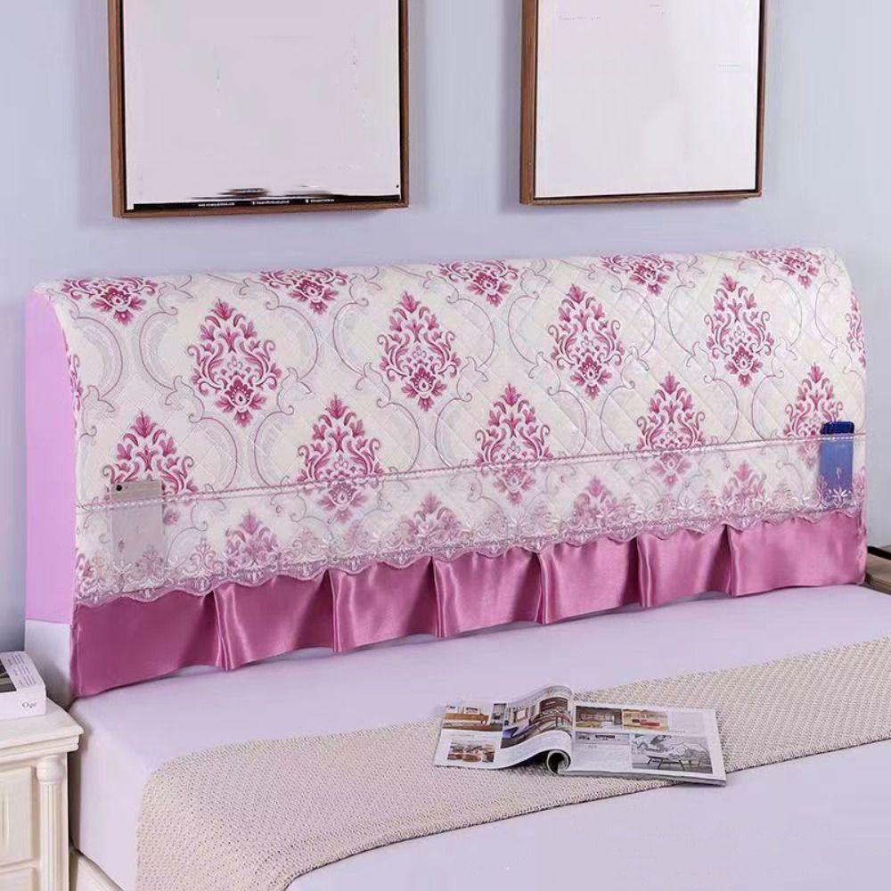 Lace Design Bedhead Cover All-inclusive Style Bedside Protector Headboard Cover  Bedroom Decor