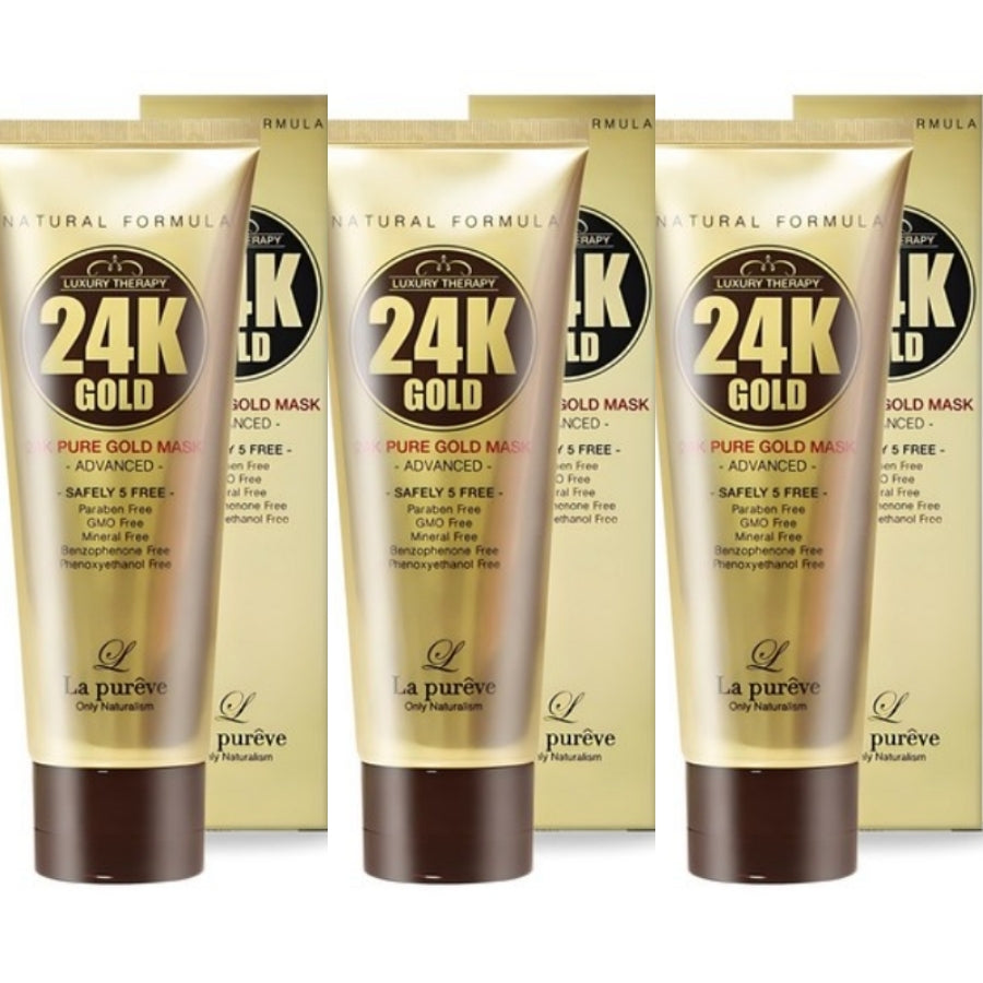 La Pureve 24K Pure Gold Mask Pack 100ml*1Pc/2Pcs/3Pcs/4Pcs