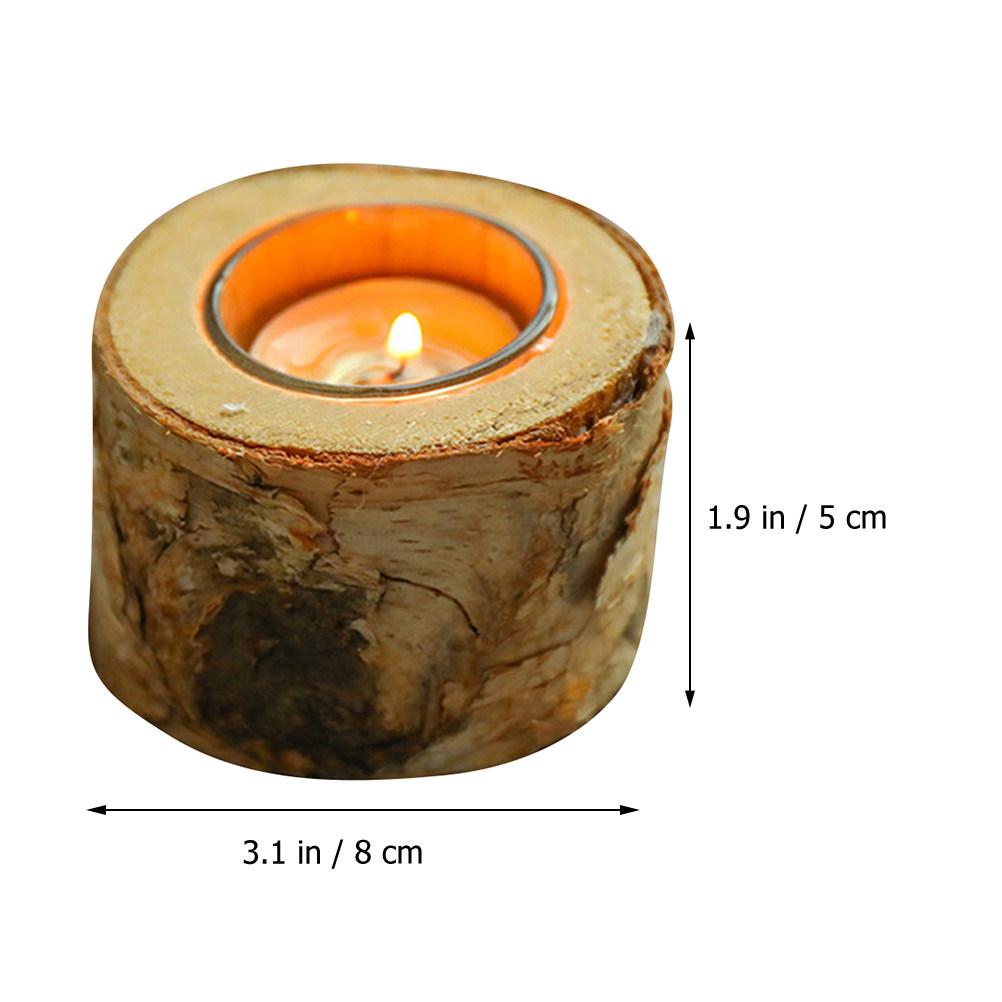 Creative Birch Holder Made of High Quality Wood Natural Finish Candlestick Decor for Cozy Home Ambience Living Room