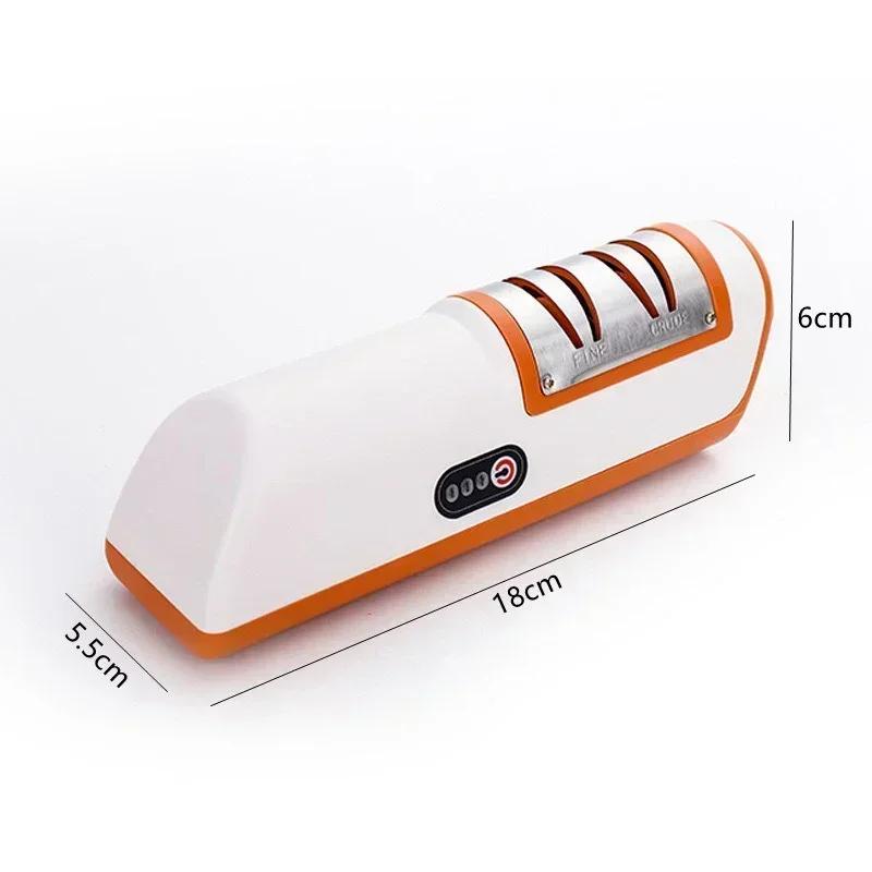 Multifunctional Non-slip Electric Knife Sharpener Automatic Professional Small Knife Sharpener Kitchen Quick Sharpening Tools