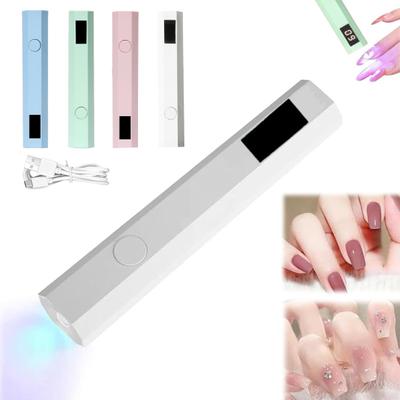 UV lampa na nechty s LED displejom, Nabíjateľné mini svetlo na nechty na gélové nechty, Rýchle vytvrdzovanie, Prenosná sušička na gélový lak, Nástroj na nail art