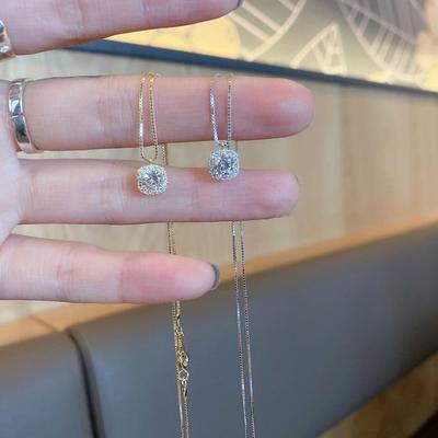 Damen Luxus Zirkon Diamant Halskette - Elegant, Trendige Schlüsselbeinkette
