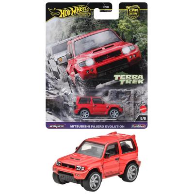 Hot Wheels Car Culture Terratrek Mitsubishi Pajero Evolution Vehicle Toy Mini Car 3 Years Old and Up Red HRV89
