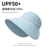 Wrap-around open-top sun hat for women, summer outdoor UV protection, large brim fisherman bucket hat, face-shielding sun hat
