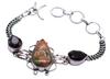 Unakite Red Garnet Gemstone Silver Plated Handmade Bracelet Jewelry 124