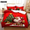 3D Christmas Quilt Cover Bedding Set Duvet Comforter Pillow Case Bed Linens Twin Queen King Double Full Single 3PCS 2PCS Bedroom