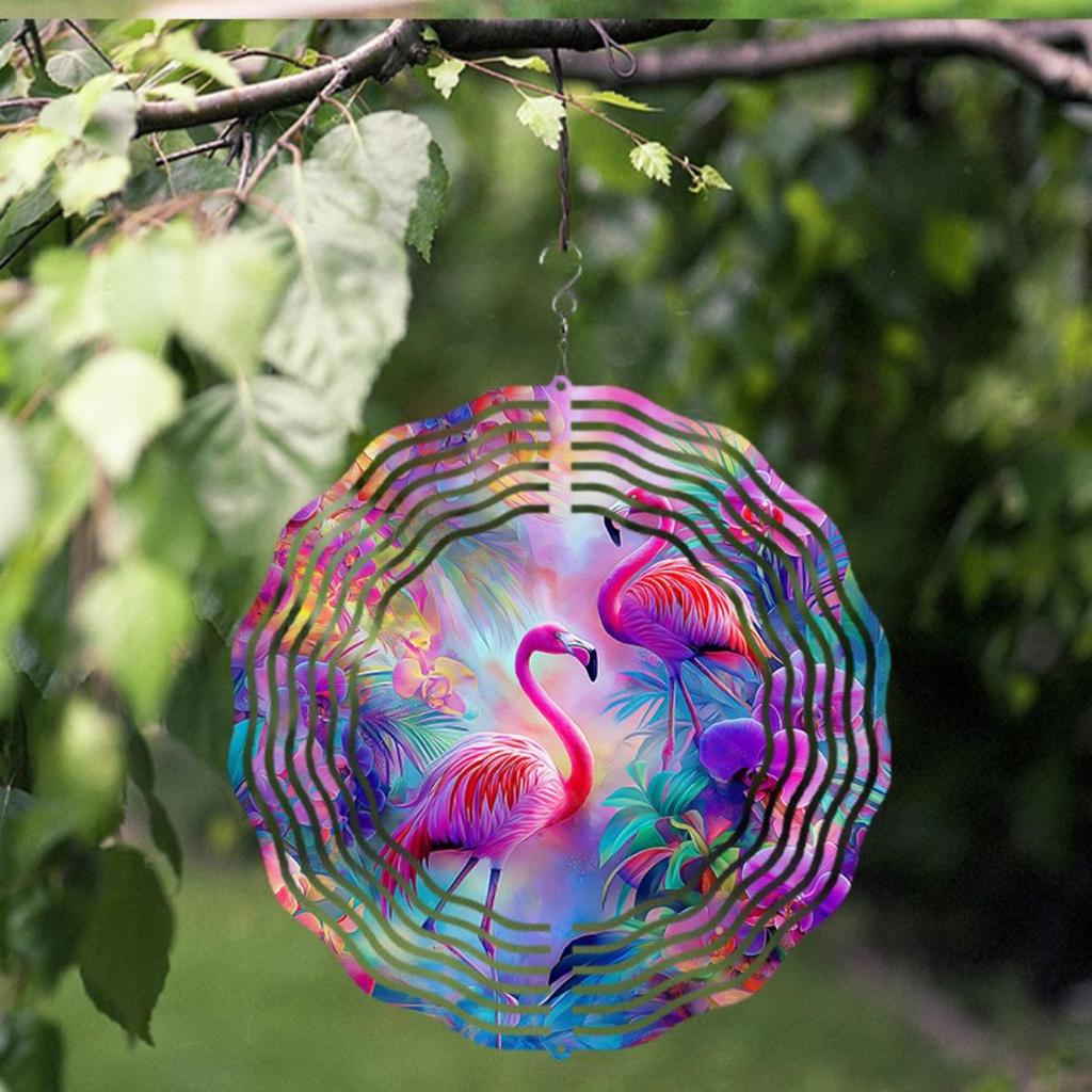 10 Inch Hanging Wind Spinner with 360 Degree Hook for Balcony Garden Decor Spring Summer Outdoor Decoration